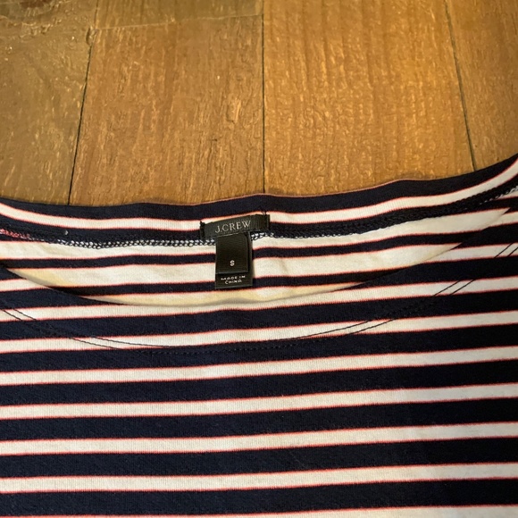 J.Crew Red White and Navy Stripe Top Size Small - Picture 2 of 5